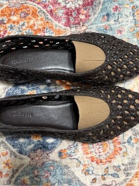 SOLD OUT Madewell Dark Brown Woven Pointed-Toe Flats 8.5